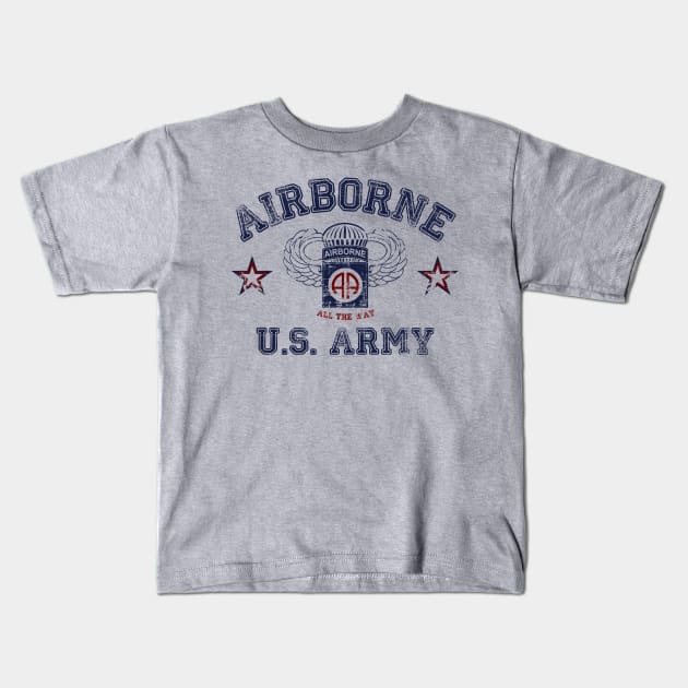 82nd Airborne - All The Way Kids T-Shirt by MilitaryVetShop